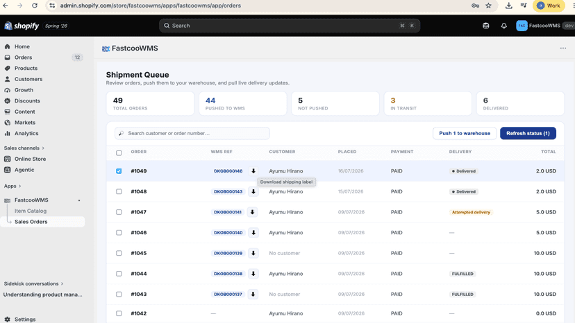 Order Page