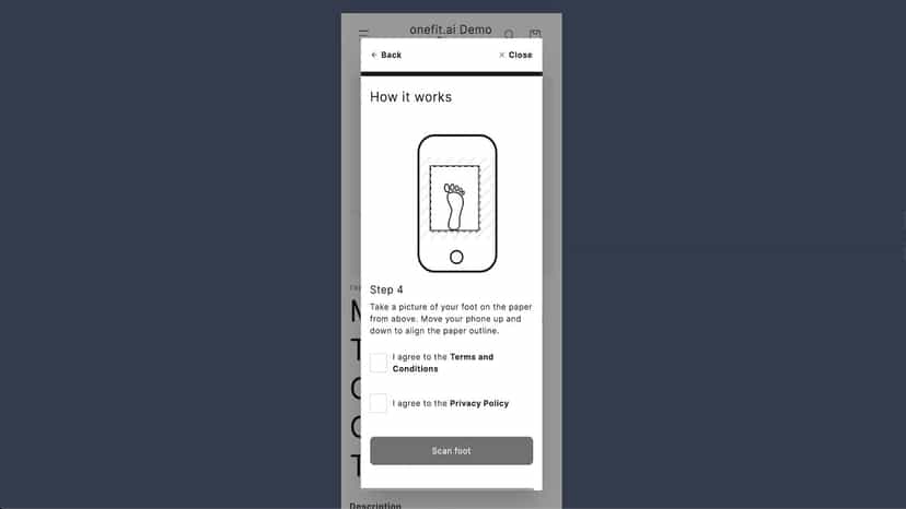 Mobile view scan instructions