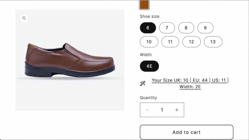 Size with width