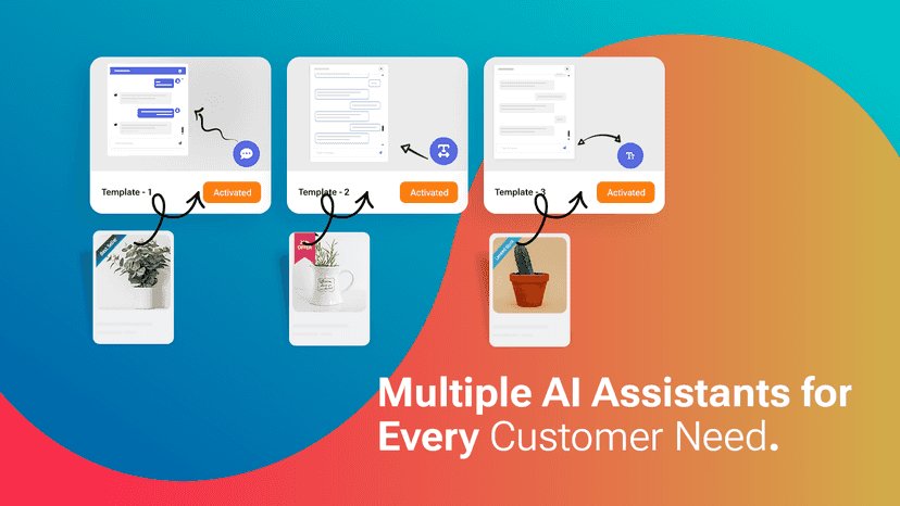 Multiple AI chatbot templates for different customer needs