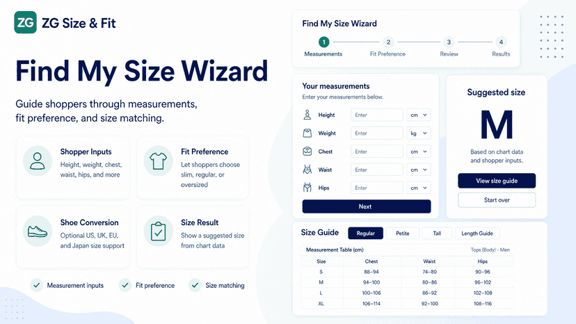 ZG Size and Fit manager