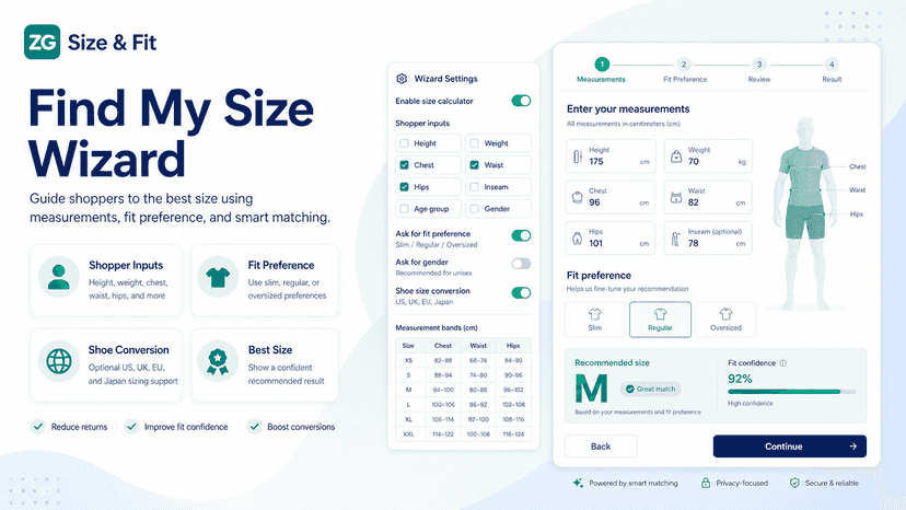 ZG Size and Fit manager