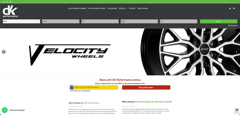 Example homepage design