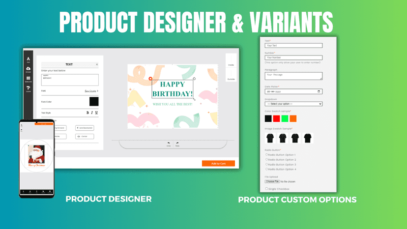Product Designer & Variants app for Shopify