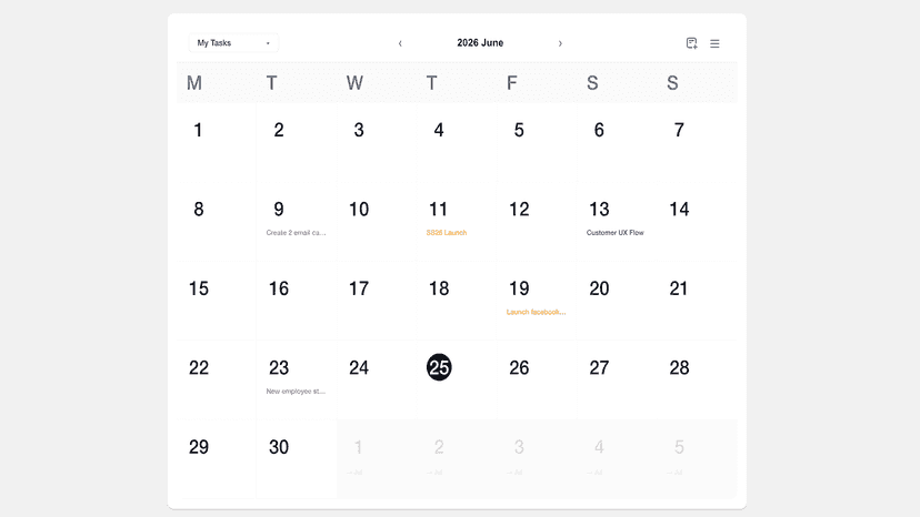 Production Calendar