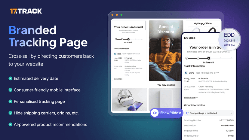 Branding tracking page