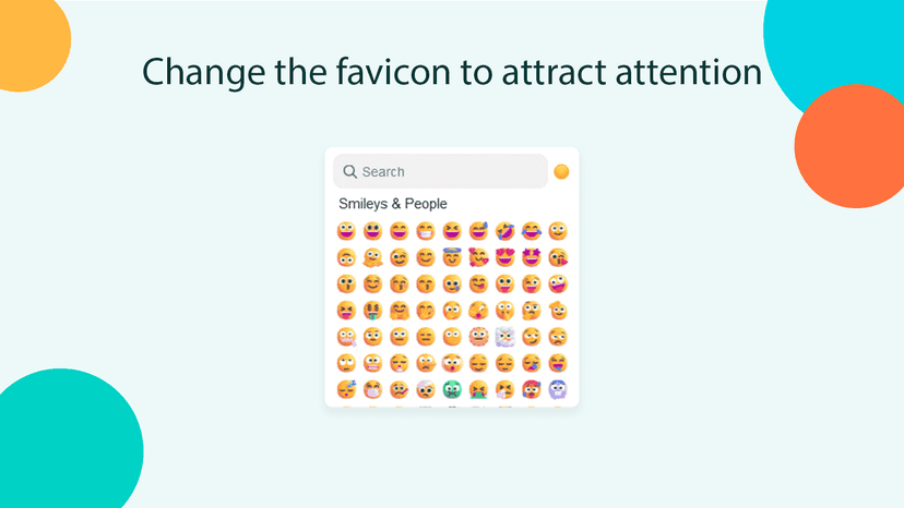 Change the favicon to attract attention