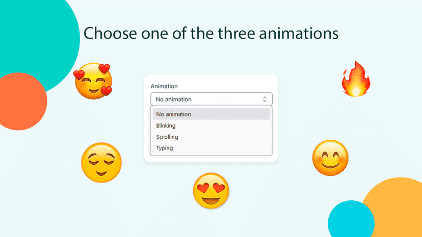 Choose one of the three animations