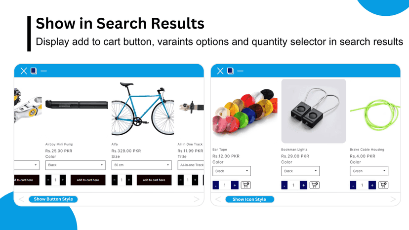 display add to cart button on collections