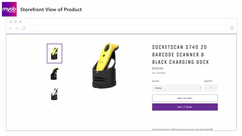 Storefront View of Product
