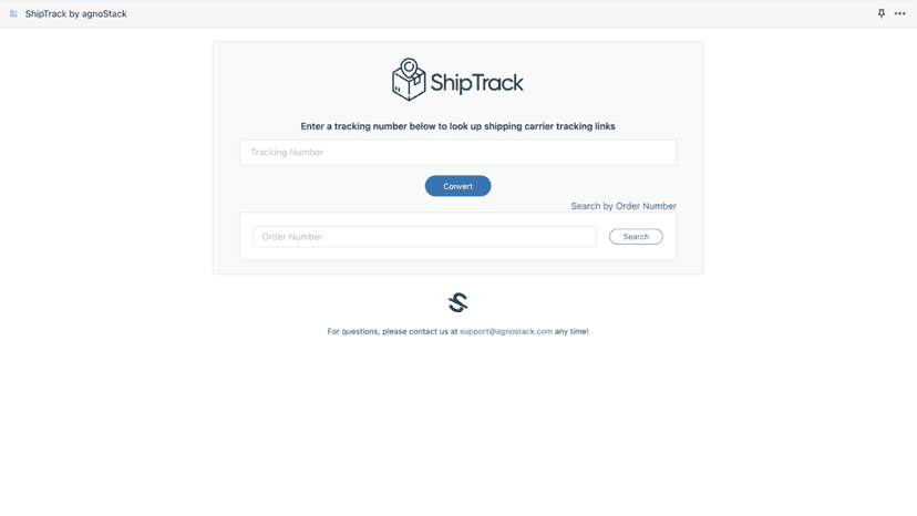 Enter a tracking number, or search by order number