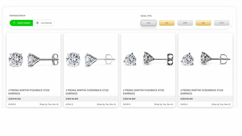 Diamond Jewelry Collection in White Gold