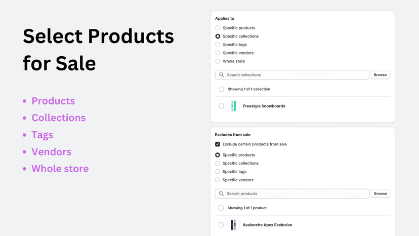 Select Products for Sale
