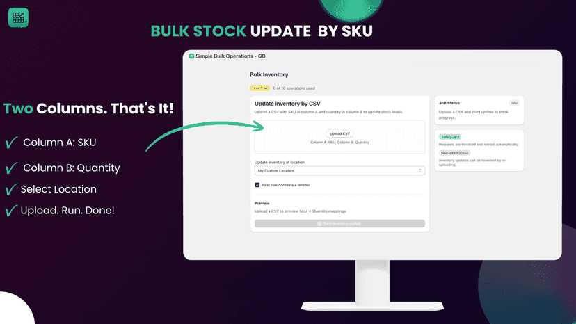 Bulk Stock Update Feature