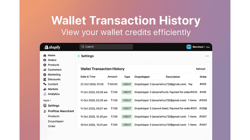 Wallet Transaction History
