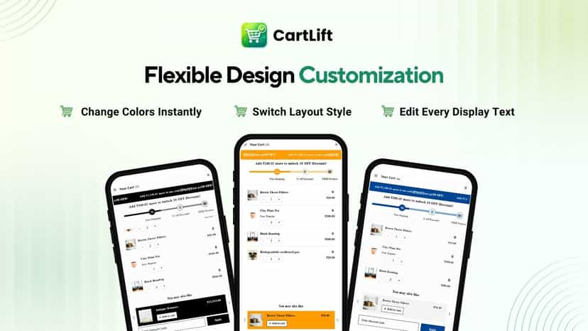 Customize cart drawer colors, layout and text with CartLift