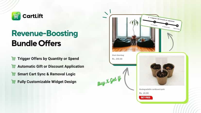 CartLift – Buy X Get Y bundles with automatic gift & discounts