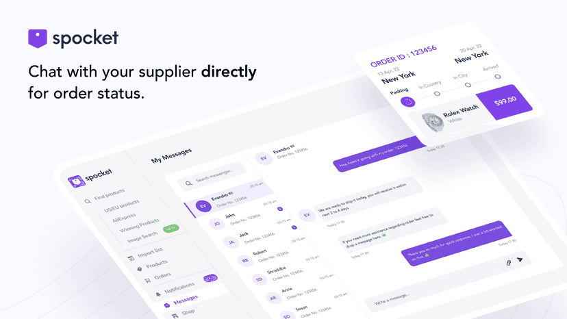 Chat with supplier directly for order status