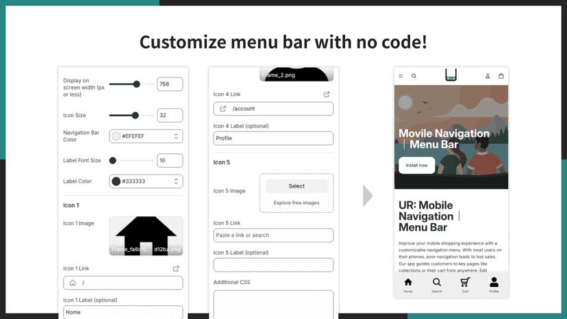 Customize menu bar with no code!