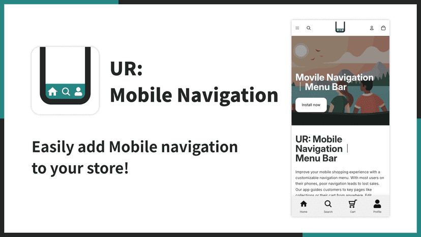 Easily add Mobile navigation to your store!