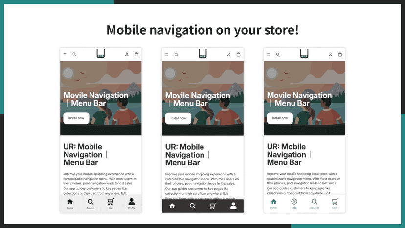 Mobile navigation on your store!