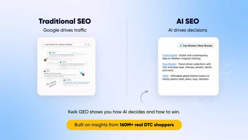 Traditional SEO vs AI SEO for AI-driven brand recommendation