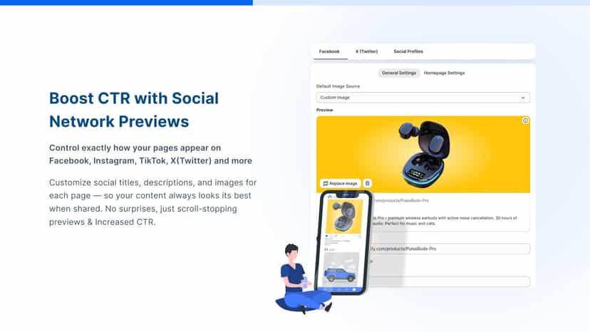 Customize title, description, & image for Social Preview for CTR
