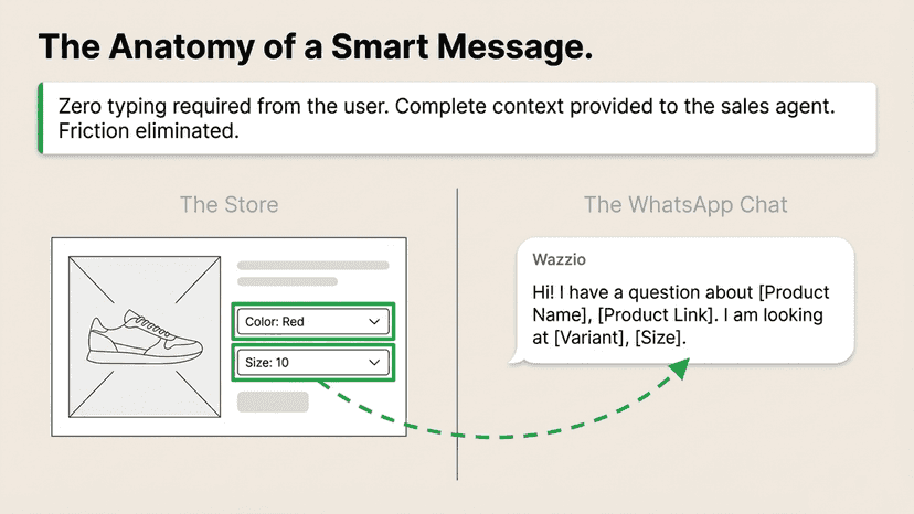 Wazzio smart message example