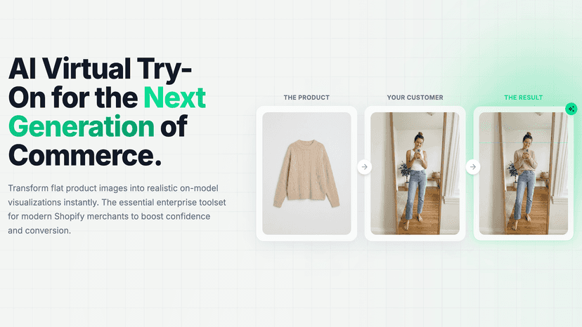 Try-on results generated from a single shopper photo
