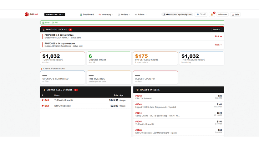 Skucast Dashboard