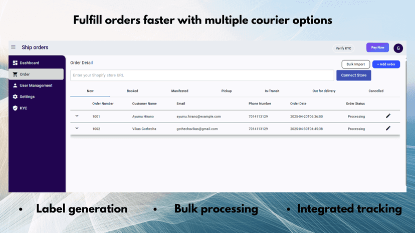 order fullfillment