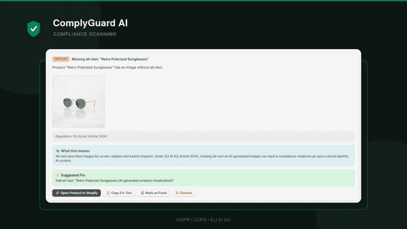 Compliance scan results showing issues by severity level
