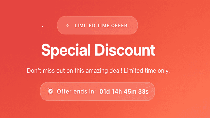Scarcity banners for limited-time promotions