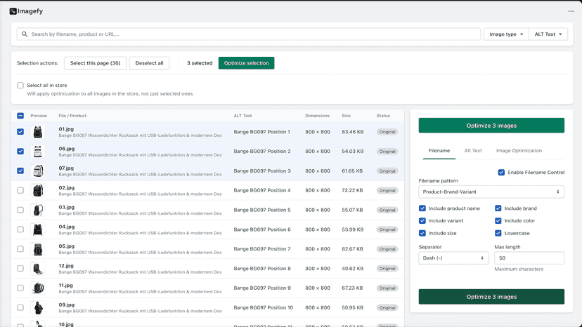 Bulk SEO optimization for large catalogs