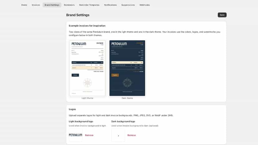 Pendulum Invoices - Custom branded Shopify Invoices