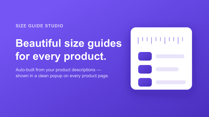 Size Guide Studio Cover Image
