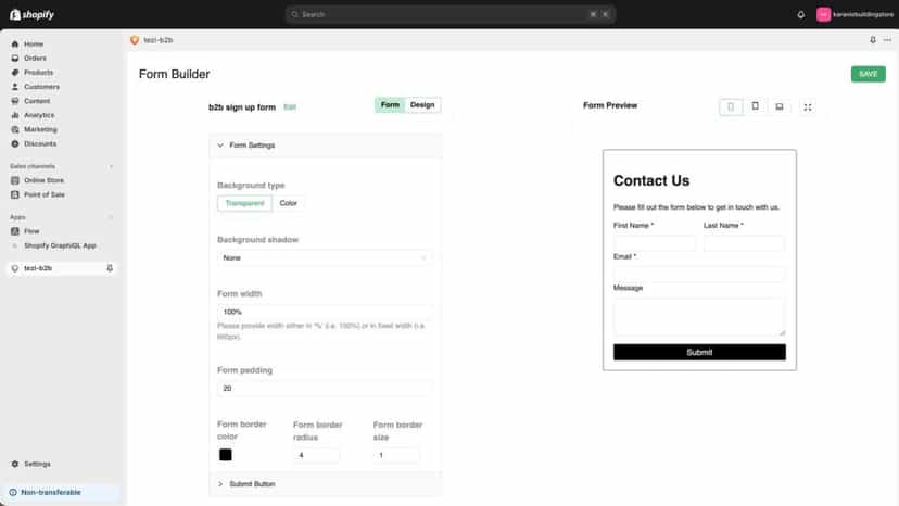 Form design customisation