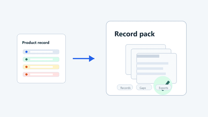 CRA record dashboard with document pack workflow