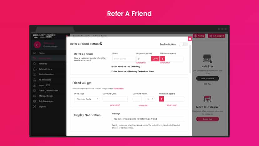 Loyalty rewards point Program