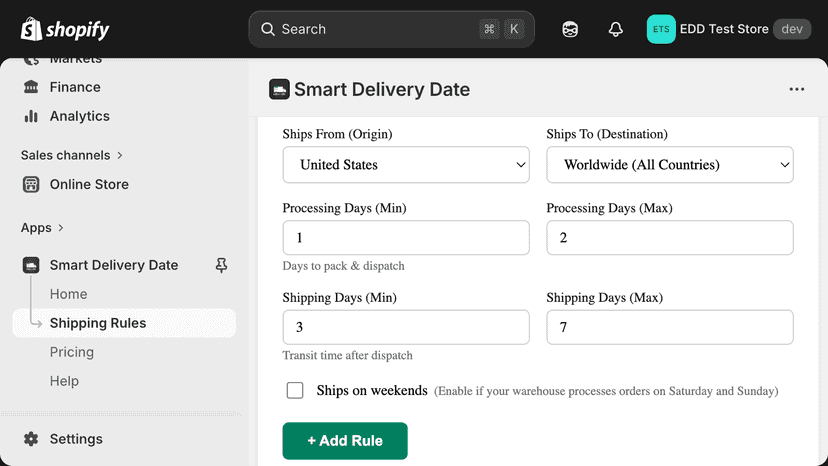 Shipping Rules Engine