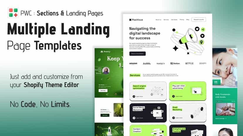 Multiple Landing Page Templates