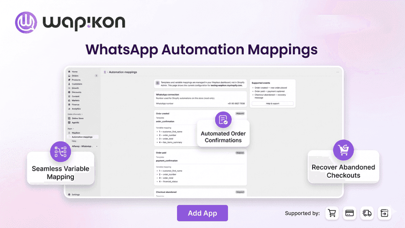 Send WhatsApp messages automatically on order, payment, and chec