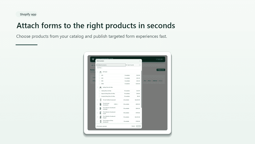 Add custom product options to Shopify products in minutes