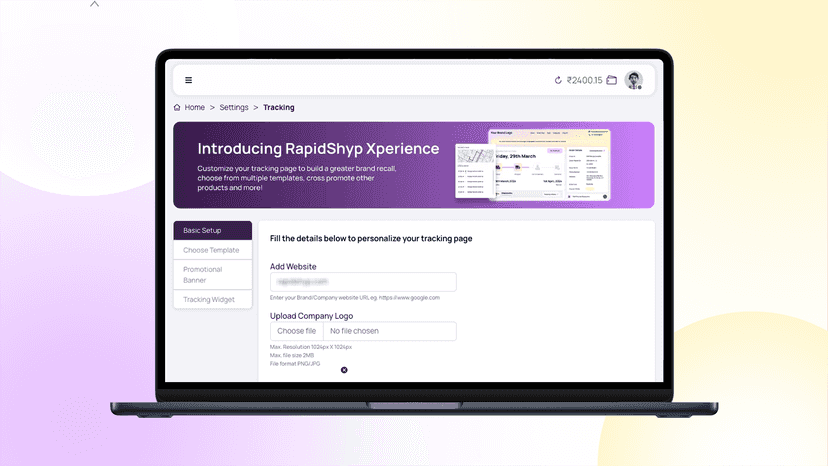 Branded Tracking Page