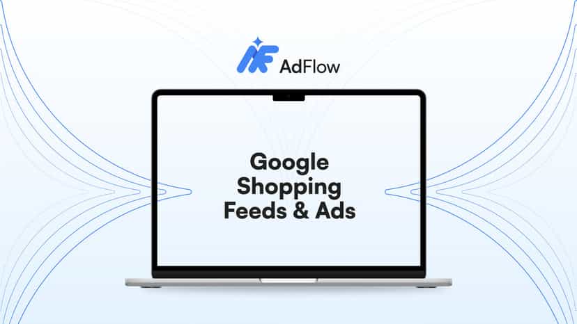 AdFlow dashboard showing product feed optimization and automated