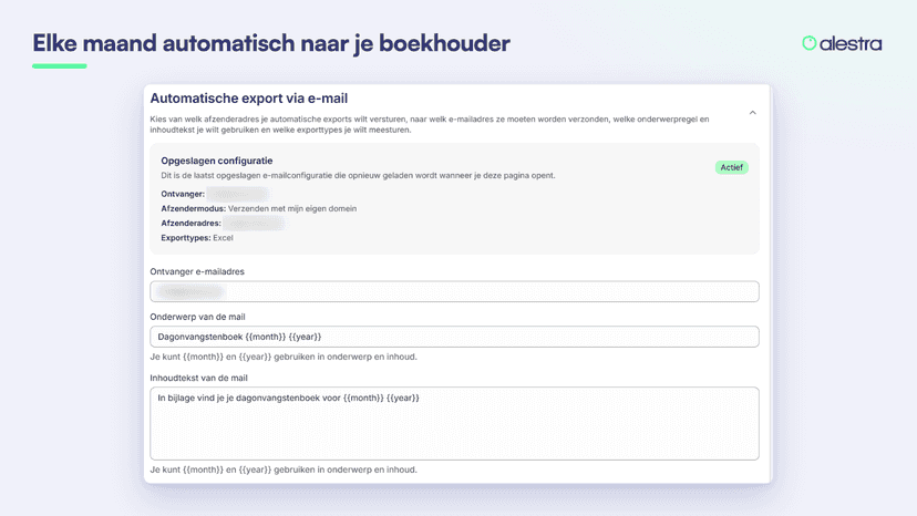 Instelling: maandrapport automatisch naar je boekhouder