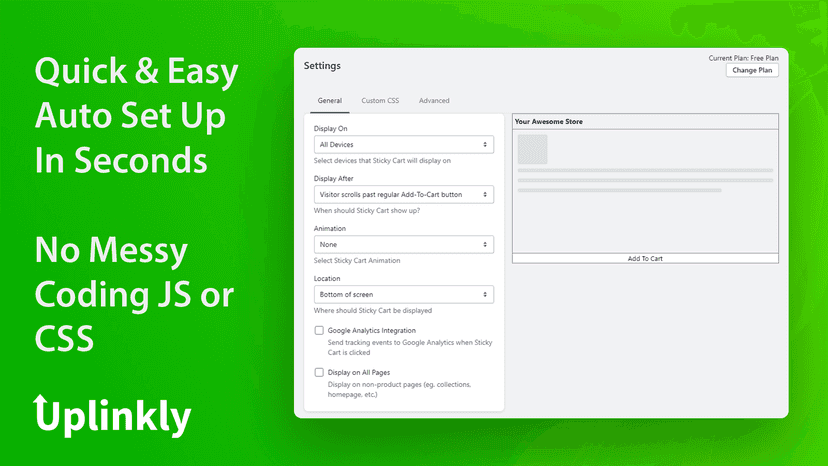 Sticky Cart is quick and easy to set up