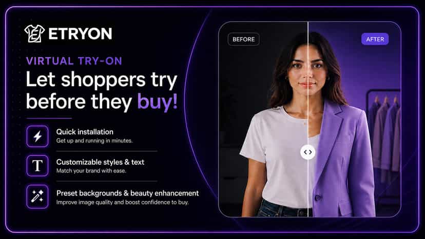 Etryon Virtual Try-On - Let shopper try before they buy!