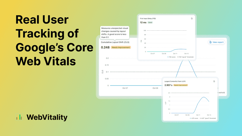 Real User Tracking of Googleโs Core Web Vitals