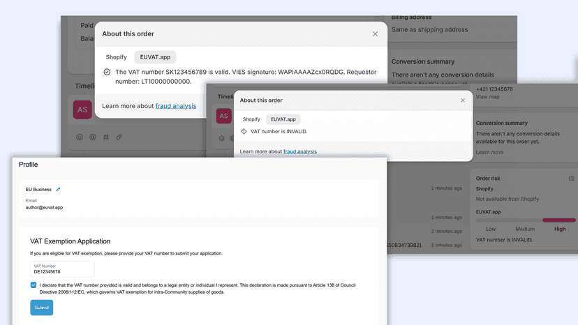 Easy VAT entry, instant validation, clear status notifications.